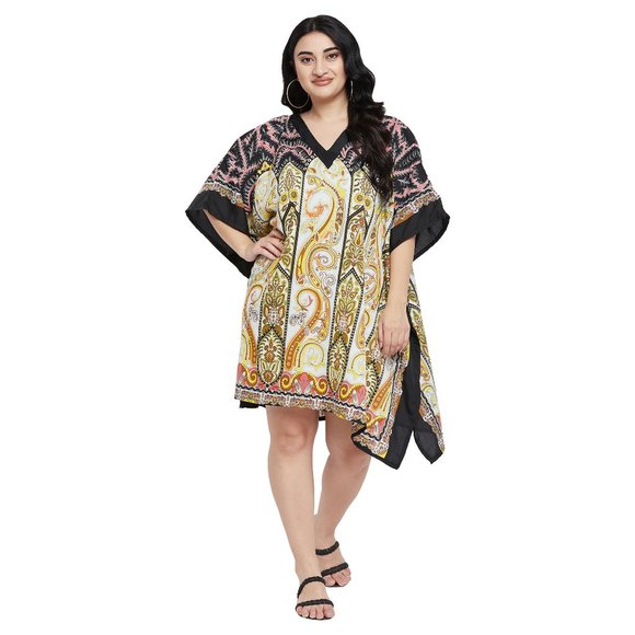 Gypsie Blu Women Mini Dress Paisley Print Polyester Street Wear Tunic - Picture 3 of 10